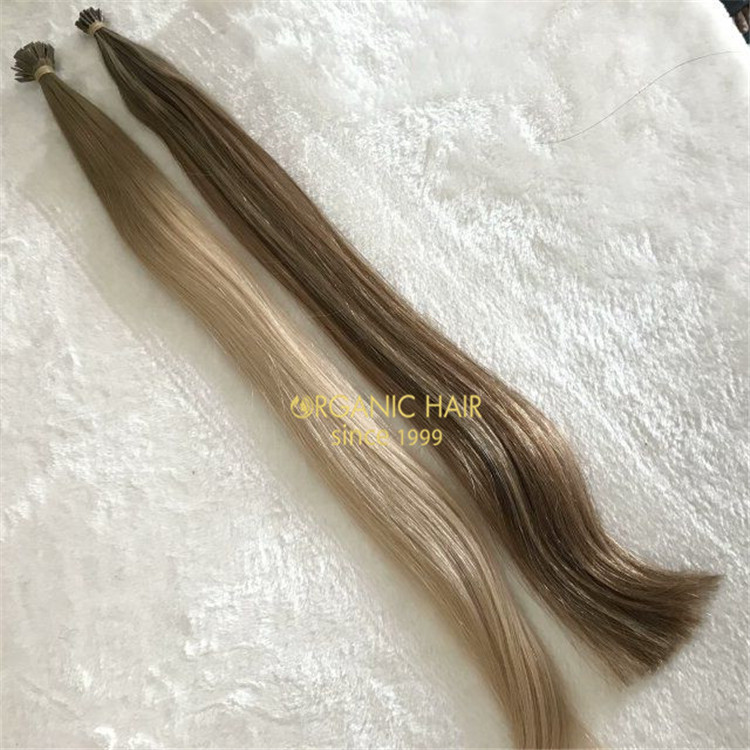 Highlight color 100% virgin human prebonded hair extension A94